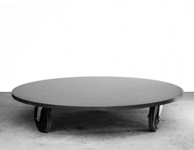 Table basse Béton, design Antoine Courtiol - Table Basse Ronde O²